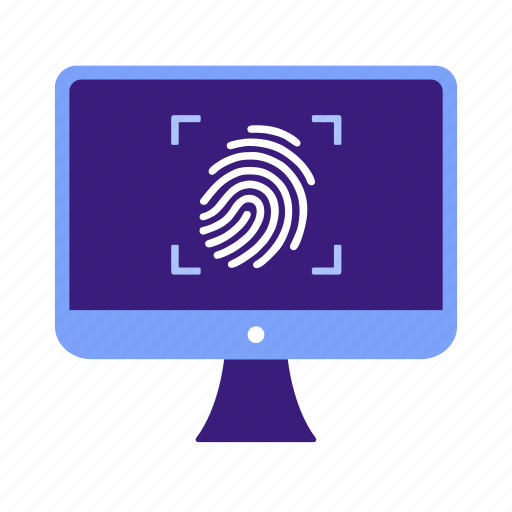 Computer, cyber, fingerprint, protection, security icon - Download on Iconfinder