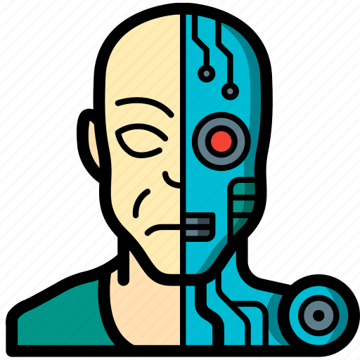 Android, cybernetics, partial icon - Download on Iconfinder