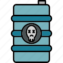 barrel, caution, chemical, container, contamination, gallon, poison, icon