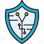 shield, cyber, protection, safe, security, icon 