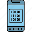 smart, phone, code, computer, device, mobile, script, tablet, icon 