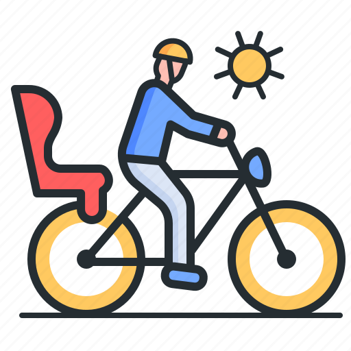 Cyclist, transport, sports, child seat icon - Download on Iconfinder