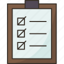 checklist, task, mark, reminder, schedule