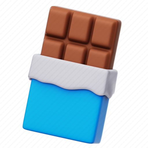 Chocolate, bar, dairy, 3d icon 3D illustration - Download on Iconfinder