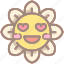 flower, daisy, love, happy, emoticon, smile, in love 