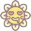 love, daisy, flower, emoji, emoticon, drooling, heart 