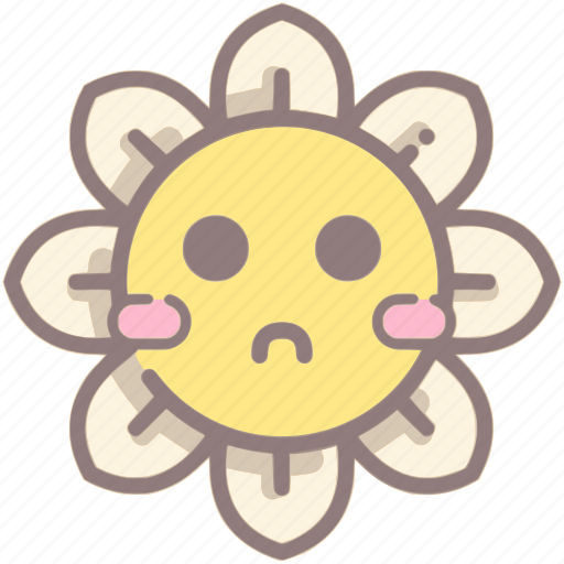 Disappointed, sad, daisy, flower, emoji, emoticon, not impressed icon - Download on Iconfinder