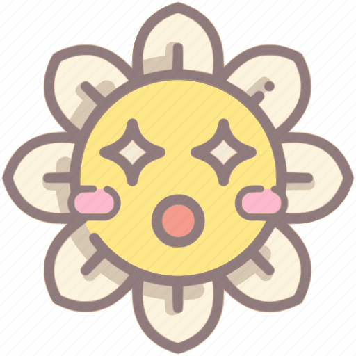 Wow, emoji, emotion, daisy, flower, surprise icon - Download on Iconfinder