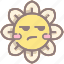 meh, daisy, flower, expression, emoticon, not impressed 