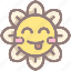 daisy, emoticon, smiley, tongue, flower, yummy 