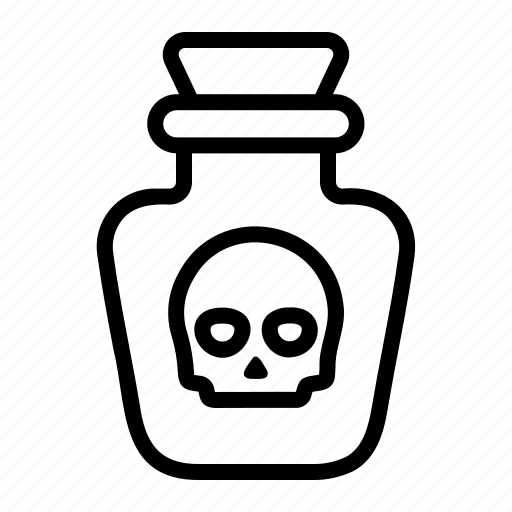 Poison, flask, liquid, death, skull, halloween, bottle icon - Download on Iconfinder