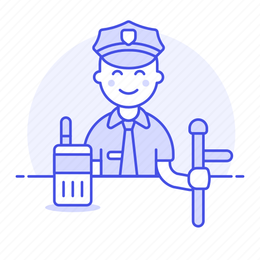Crime, danger, enforcement, guard, law, male, officer icon - Download on Iconfinder