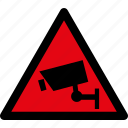 cctv, danger, warning, attention, caution, hazard, camera