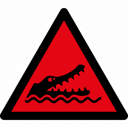 Crocodile, danger, warning, attention, caution, hazard, alligator icon - Download on Iconfinder