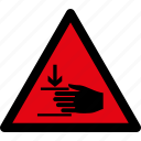 danger, hand, injury, warning, attention, caution, hazard