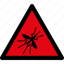 danger, malaria, mosquito, warning, attention, caution, hazard