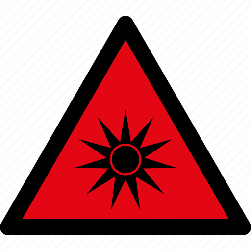 Danger, optical, radiation, warning, attention, bright, light icon - Download on Iconfinder