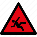 danger, slippery, warning, attention, caution, hazard, fall