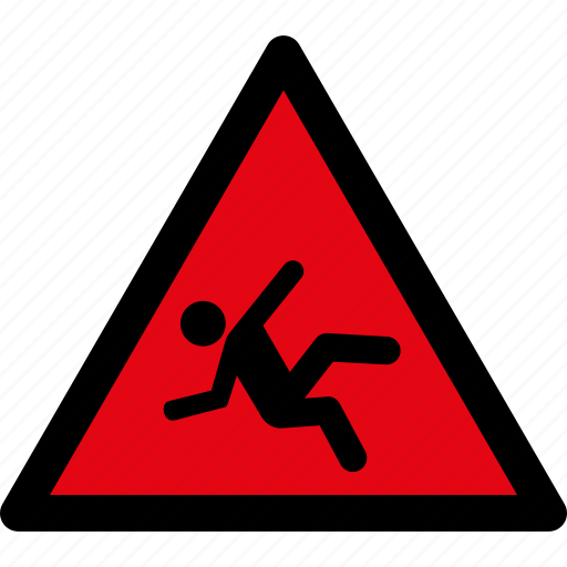 Danger, slippery, warning, attention, caution, hazard, fall icon - Download on Iconfinder