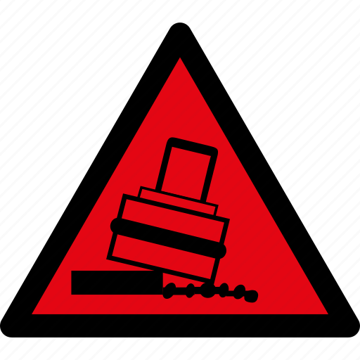 Danger, rolling, tilting, warning, attention, caution, hazard icon - Download on Iconfinder