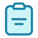 clipboard, document, report, paper, file, format, graph, page