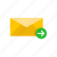 envelope, letter, send letter, sending message 