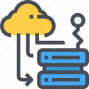 cloud, data, database, network, server, storage