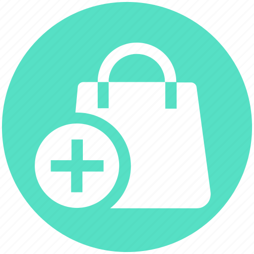Bag, gift bag, hand bag, money bag, plus sign, shopping bag icon - Download on Iconfinder