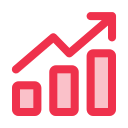 increase, chart, up, statistics, bar, stats