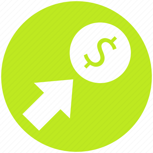 Arrow, coin, currency, dollar, money icon - Download on Iconfinder