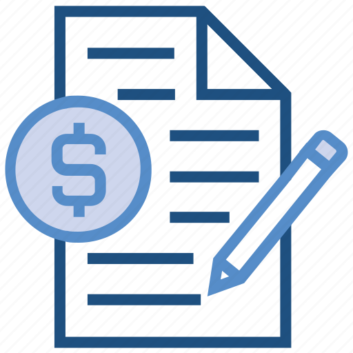 Business, data analytics, document, dollar, pencil, sign, text icon - Download on Iconfinder