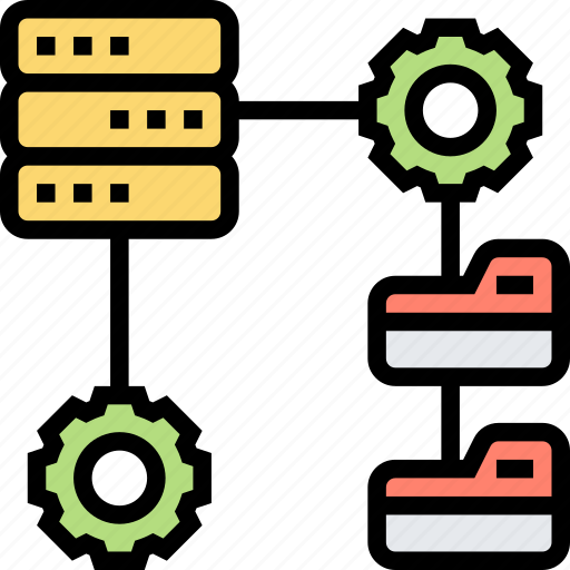 Data, lineage, storage, transfer, process icon - Download on Iconfinder