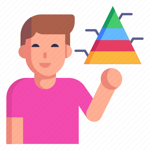 Pyramid graph, pyramid chart, data analyst, triangle chart, mountain chart icon - Download on Iconfinder