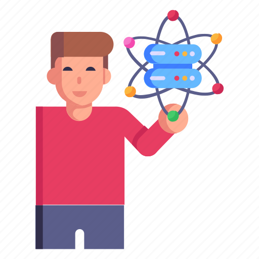 Atom, data science, molecule, database science, science technology icon - Download on Iconfinder