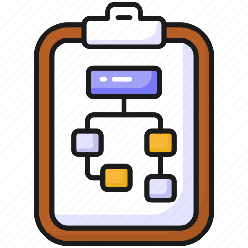 Flow, chart, diagram, algorithm, clipboard, network, flowchart icon - Download on Iconfinder