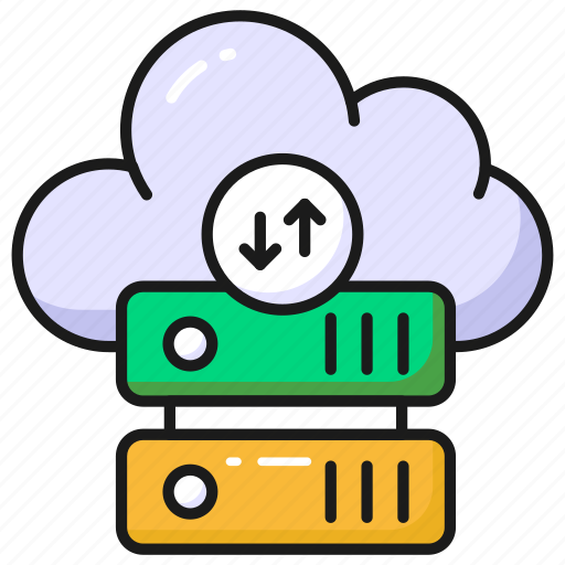 Cloud, storage, transfer, sync, database, data, server icon - Download on Iconfinder