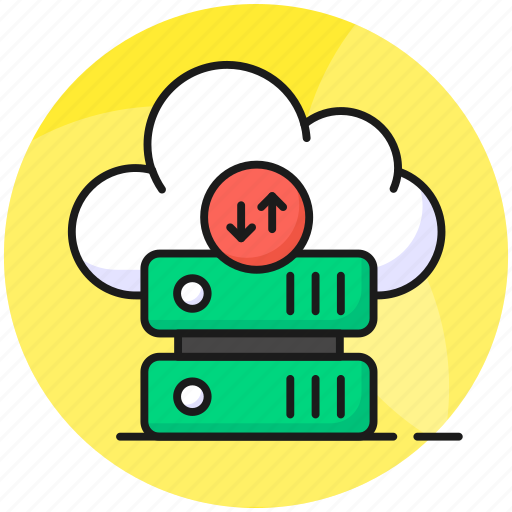 Cloud, storage, transfer, sync, database, data, server icon - Download on Iconfinder