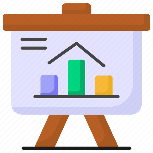 Presentation, board, chart, data, analysis, analytics, statistics icon - Download on Iconfinder
