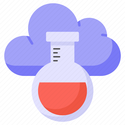 Cloud, experiment, flask, research, computing, hosting, laboratory icon - Download on Iconfinder