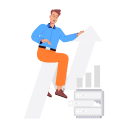 data analytics, statistician illustrations, infographics, metrics, reports