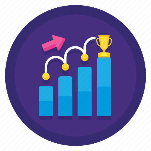 Bar chart, chart, goal, ranking, reach goal, trophy icon - Download on Iconfinder