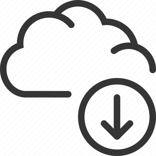 Cloud, computer, database, decrease, down, internet icon - Download on Iconfinder