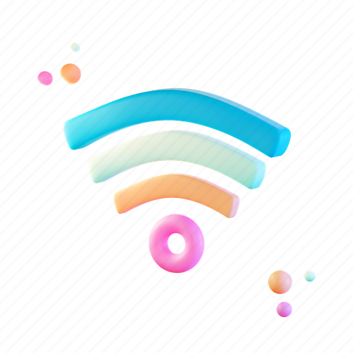 Wifi, internet, web, network, online, connection, computer 3D illustration - Download on Iconfinder