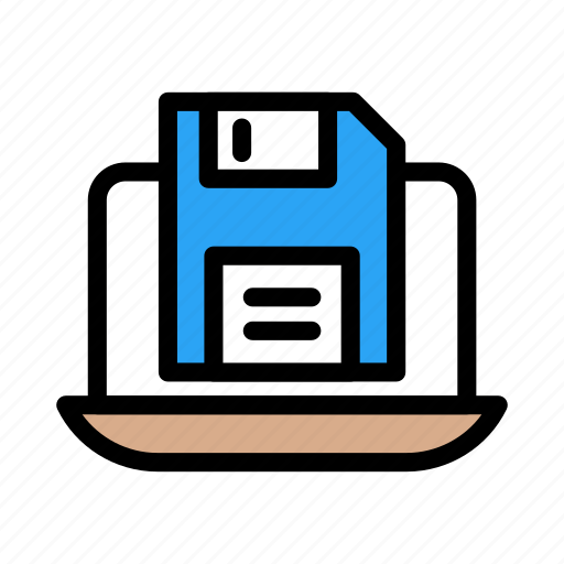 Diskette, floppy, laptop, notebook, save icon - Download on Iconfinder