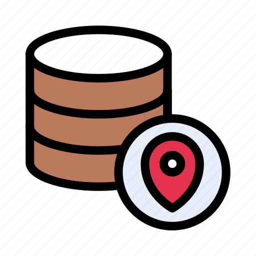 Database, location, map, server, storage icon - Download on Iconfinder
