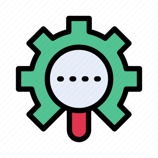 Gear, magnifier, management, search, setting icon - Download on Iconfinder