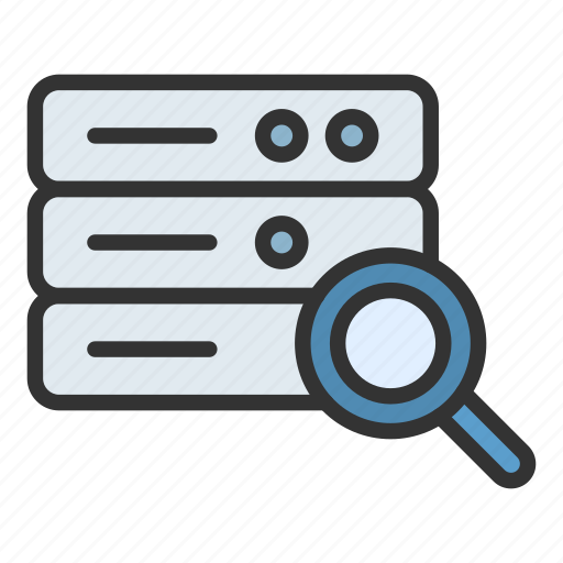 Investigate data, server, magnifying, backup icon - Download on Iconfinder