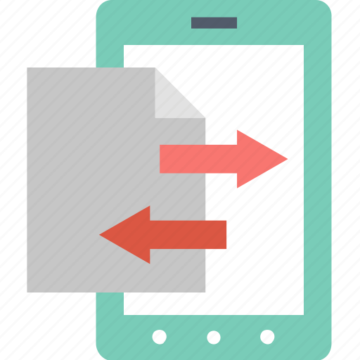 Data, sharing, document, exchange, mobile, send, smartphone icon - Download on Iconfinder