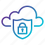 cloud, lock, network, protection, security, shield 