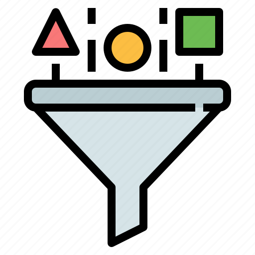 Filter, filtering, processing, data, process, funnel icon - Download on Iconfinder